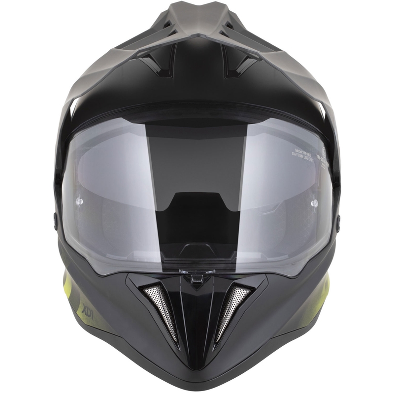 Enduro mootorratta kiiver ZED XD1 matt must-fluorestseeriv kollane