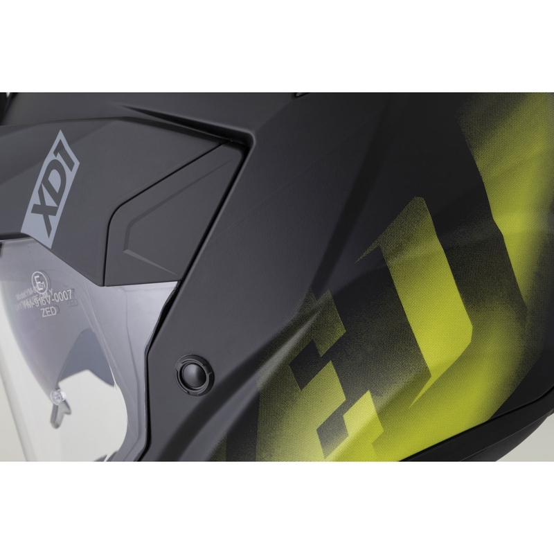 Enduro mootorratta kiiver ZED XD1 matt must-fluorestseeriv kollane