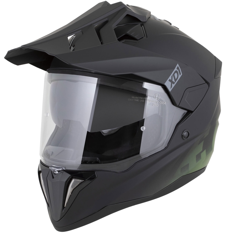 Enduro mootorratta kiiver ZED XD1 matt must-tumeroheline