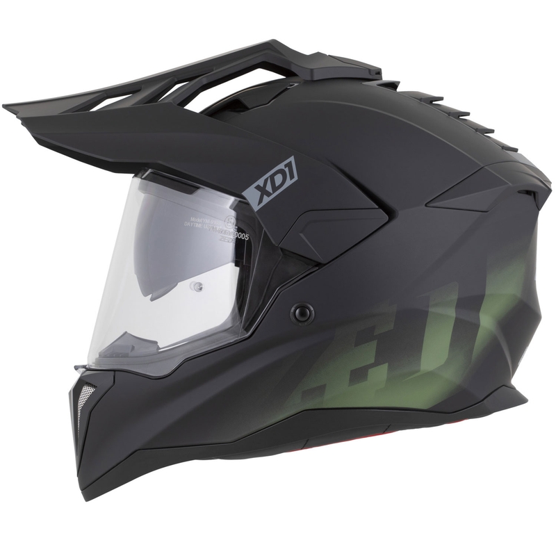 Enduro mootorratta kiiver ZED XD1 matt must-tumeroheline