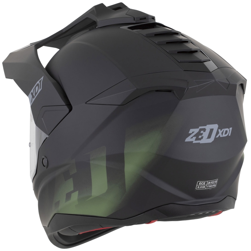 Enduro mootorratta kiiver ZED XD1 matt must-tumeroheline