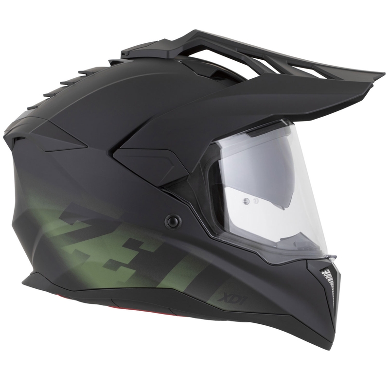 Enduro mootorratta kiiver ZED XD1 matt must-tumeroheline