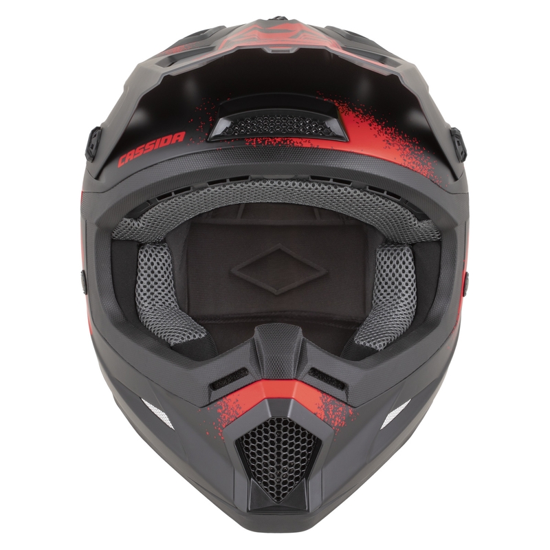 Cassida Cross Cup 2 Crew motokrossi kiiver matt must-punane