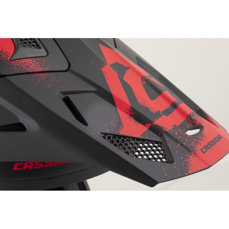 Cassida Cross Cup 2 Crew motokrossi kiiver matt must-punane