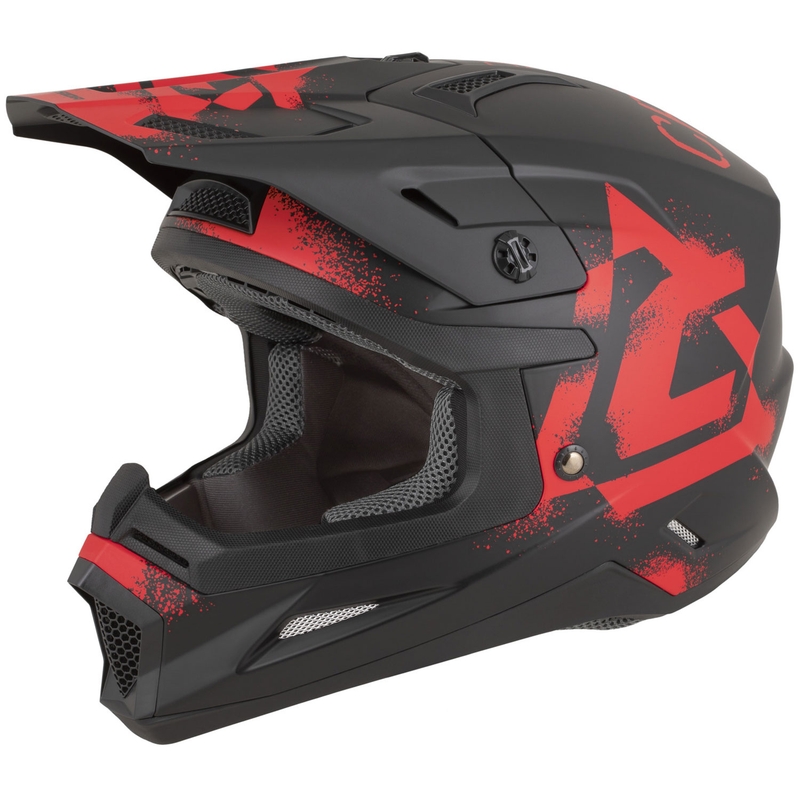Cassida Cross Cup 2 Crew motokrossi kiiver matt must-punane