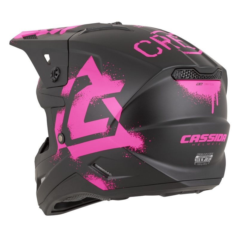 Cassida Cross Cup 2 Crew motokrossikiiver matt must-roosa