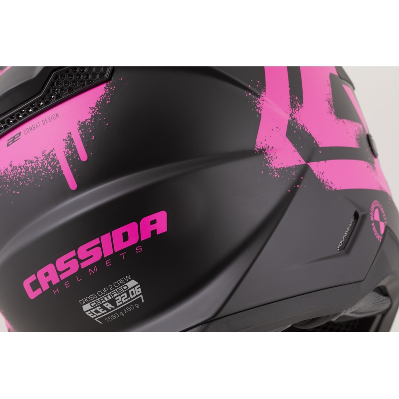 Cassida Cross Cup 2 Crew motokrossikiiver matt must-roosa