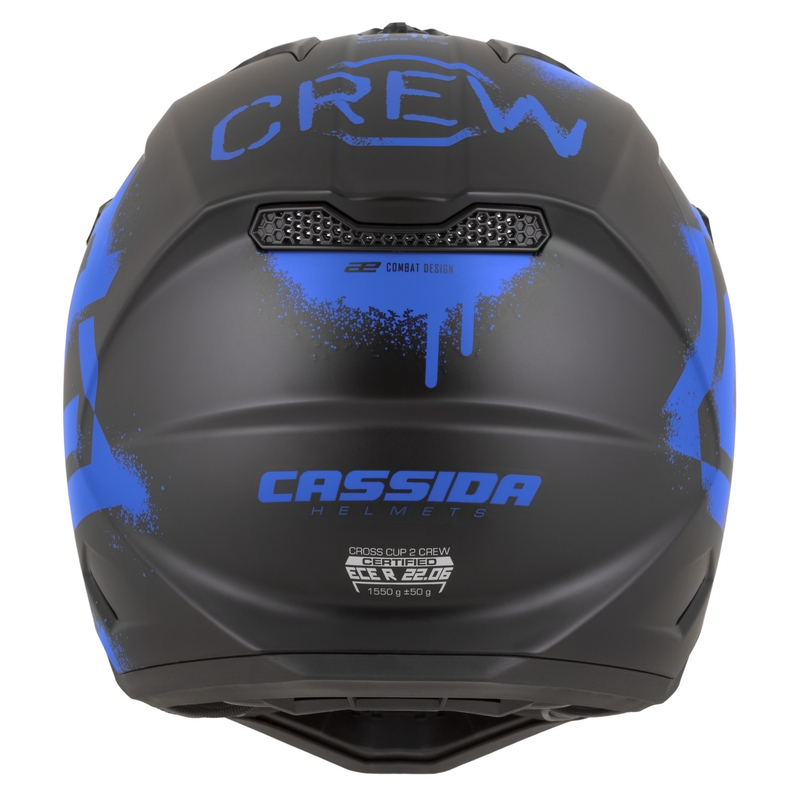 Cassida Cross Cup 2 Crew mootorratta motokrossi kiiver matt must-sinine