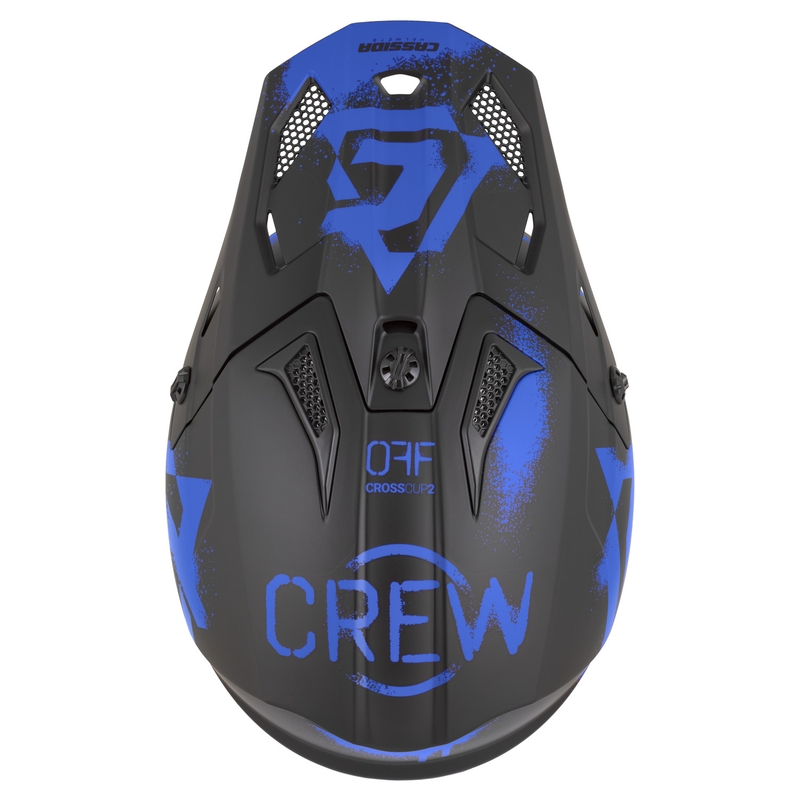 Cassida Cross Cup 2 Crew mootorratta motokrossi kiiver matt must-sinine
