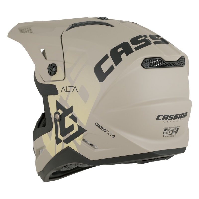 Laste motokrossikiiver Cassida Cross Cup 2 Alta Junior matt liivahall