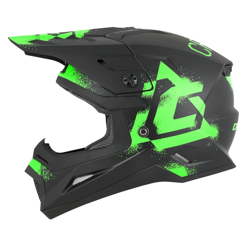 Laste motokrossikiiver Cassida Cross Cup 2 Crew Junior matt must-fluorroheline