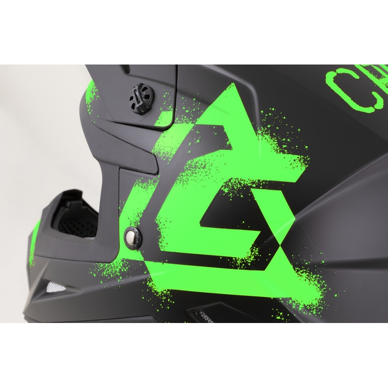 Laste motokrossikiiver Cassida Cross Cup 2 Crew Junior matt must-fluorroheline