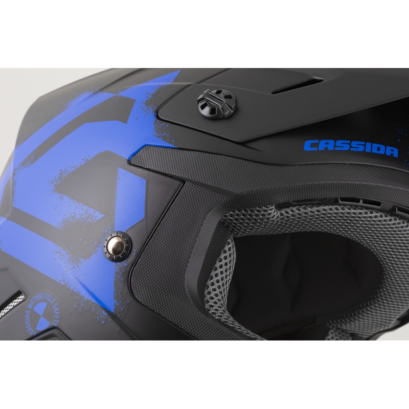 Laste motokrossikiiver Cassida Cross Cup 2 Crew Junior matt must-sinine