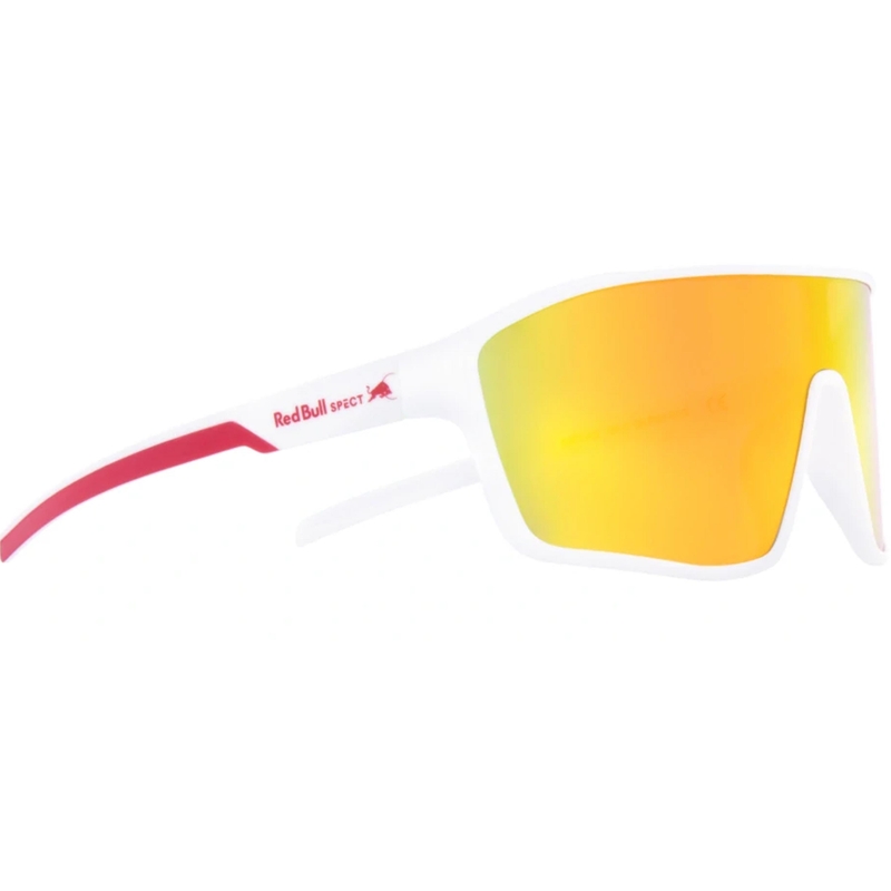 Red Bull Spect Daft päikeseprillid valged punakasoranžide läätsedega