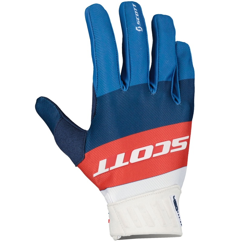Motokrossi kindad SCOTT 450 ANGLED sinine-punane
