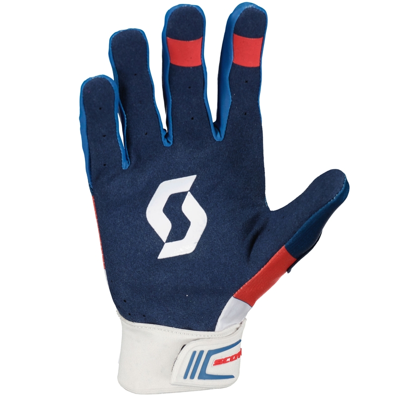 Motokrossi kindad SCOTT 450 ANGLED sinine-punane