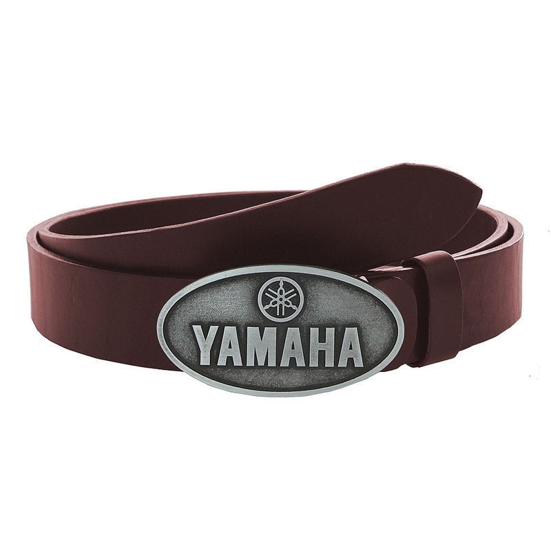 Nahast moto vöö soljega Yamaha pruun