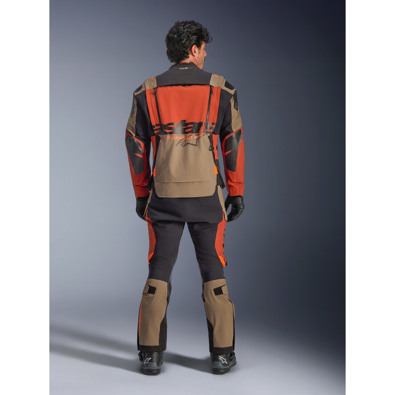 Alpinestars Halo PRO Drystar XF mootorratta jope helepruun-tumeoranž-must