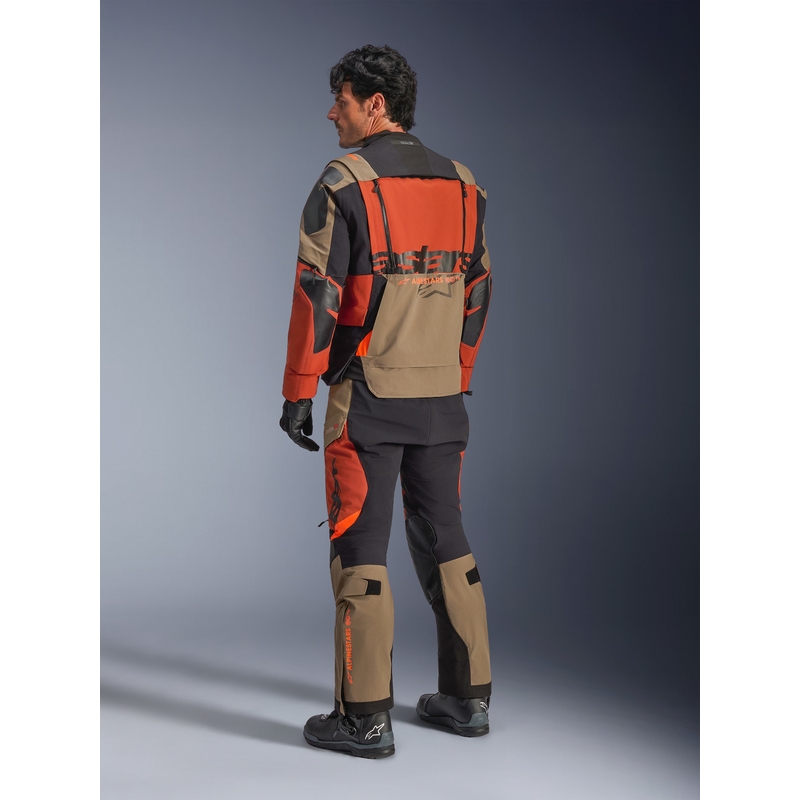 Alpinestars Halo PRO Drystar XF mootorratta jope helepruun-tumeoranž-must