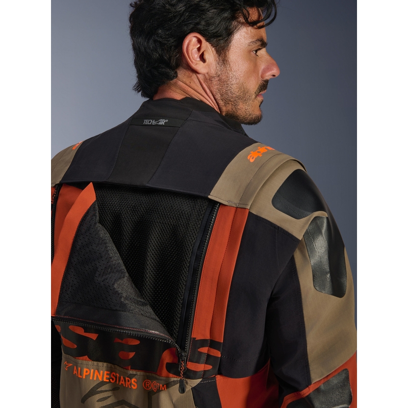 Alpinestars Halo PRO Drystar XF mootorratta jope helepruun-tumeoranž-must