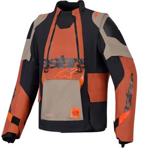 Alpinestars Halo PRO Drystar XF mootorratta jope helepruun-tumeoranž-must