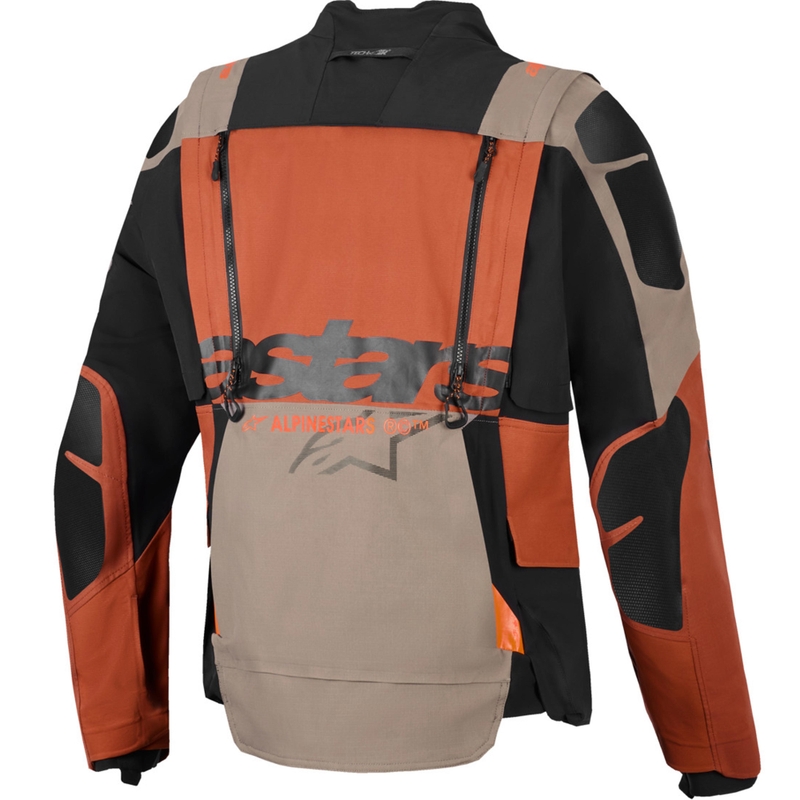 Alpinestars Halo PRO Drystar XF mootorratta jope helepruun-tumeoranž-must