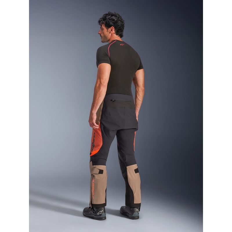 Alpinestars Halo PRO Drystar XF mootorrattapüksid helepruunid-tumeoranžid-mustad