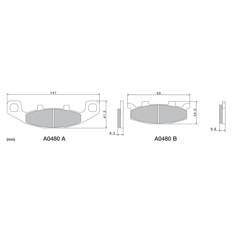 Piduriklotsid NISSIN poolmetallist ühend M501-400 2 tk.