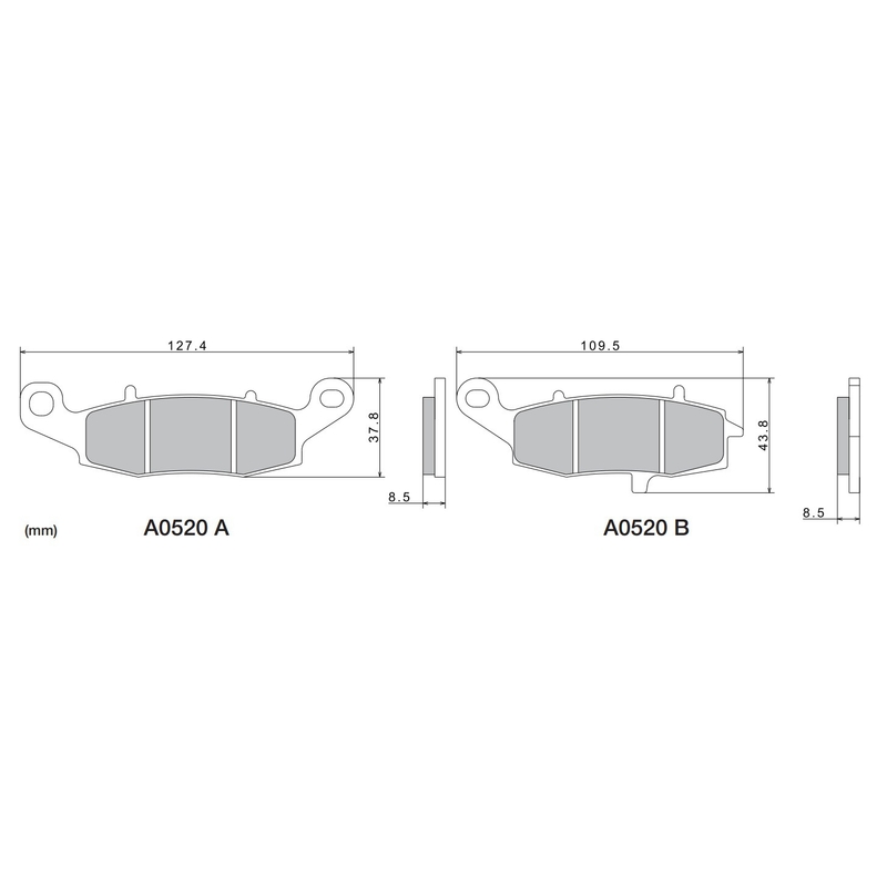 Piduriklotsid NISSIN poolmetallist segu M501-401 2 tk.