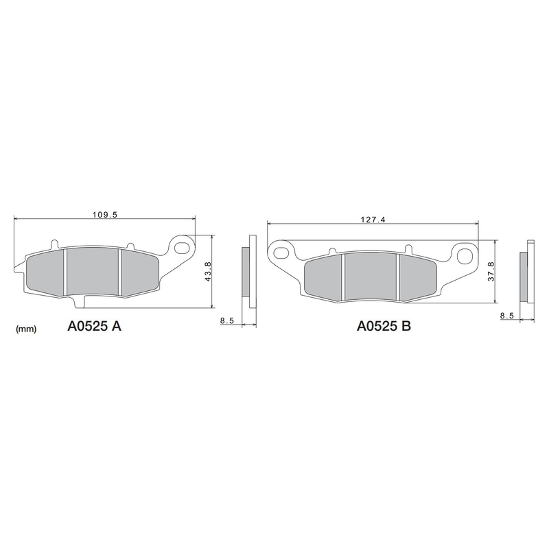 Piduriklotsid NISSIN poolmetallist segu M501-402 2 tk.