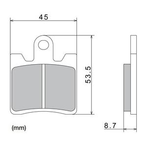 Piduriklotsid NISSIN poolmetallist segu 40x53,5x8,7 mm 2 tk
