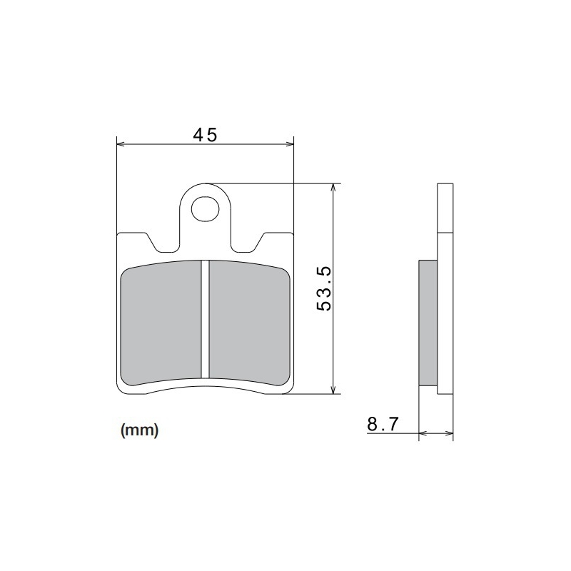 Piduriklotsid NISSIN poolmetallist segu 40x53,5x8,7 mm 2 tk