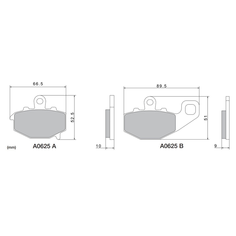 Piduriklotsid NISSIN poolmetallist segu M501-407 2 tk.