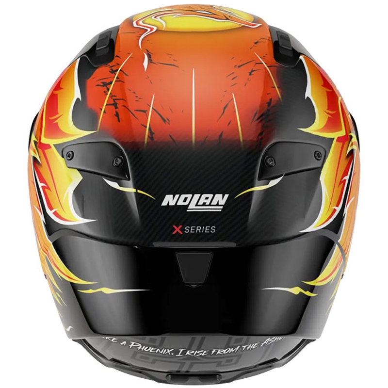 Täismaskiiver mootorrattale Nolan X-804 RS Ultra Carbon Replica Iannone 368 must-punane-oranž-kollane