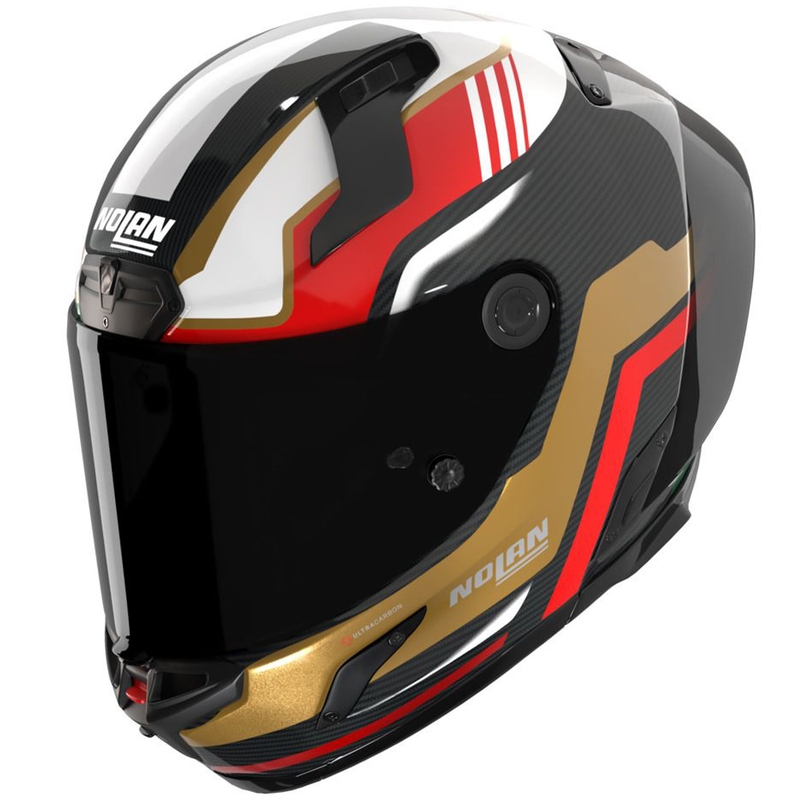 Täismaskiiver Nolan X-804 RS Ultra Carbon Piega läikiv must-kuldne-punane-roheline