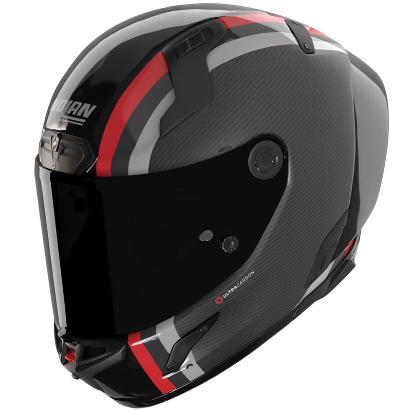 Täismaskiiver Nolan X-804 RS Ultra Carbon Gemini 364 läikiv hall-must-punane-antratsiit