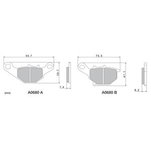 Piduriklotsid NISSIN poolmetallist ühend M501-410 2 tk.
