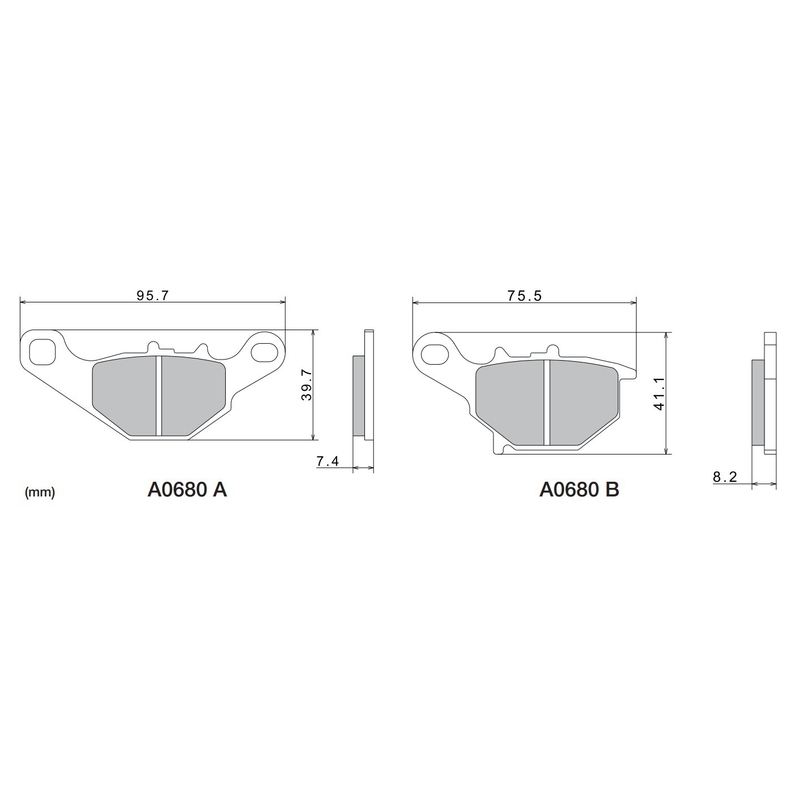 Piduriklotsid NISSIN poolmetallist ühend M501-410 2 tk.