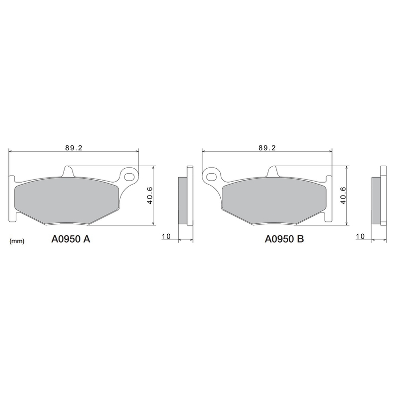 Piduriklotsid NISSIN poolmetallist segu 89,2x40,6x10 mm 2 tk