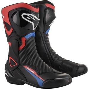 Alpinestars S-MX 6 Honda kollektsioon Must-punane-sinine-valge mootorratta saapad