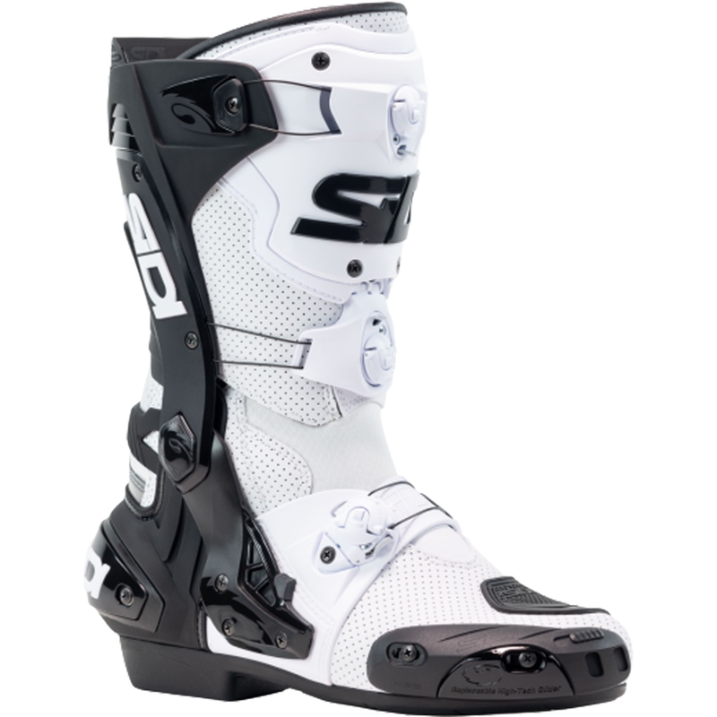 SiDi Rex Air must-valged mootorratta saapad