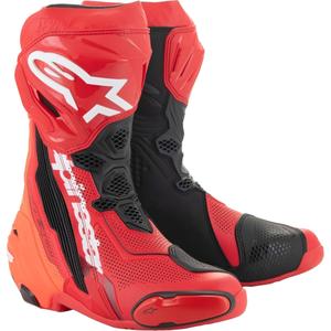 Alpinestars Supertech R Vented fluo punane mootorratta saapad