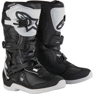Alpinestars Tech 3S Noorte valge ja must mootorratta saapad lastele