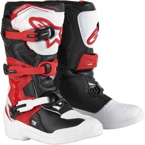 Alpinestars Tech 3S Noorte valge ja punane mootorratta saapad lastele
