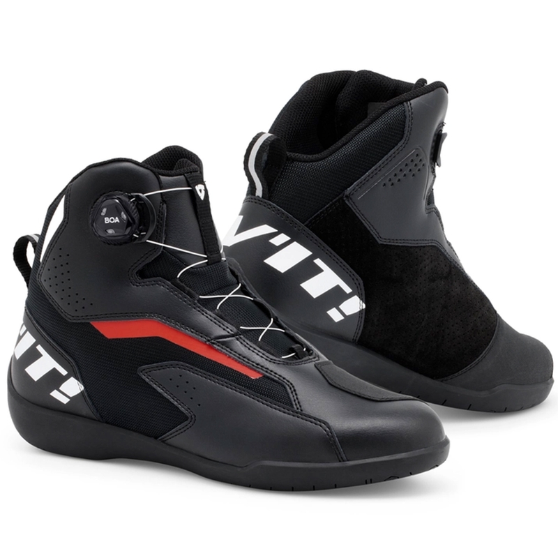 Revit Jetspeed Pro mustad ja punased mootorratta saapad