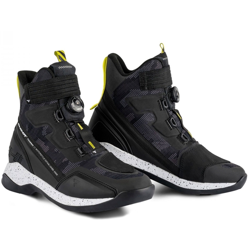 Shima Takeshi must-kamo-fluo-kollased mootorratta saapad