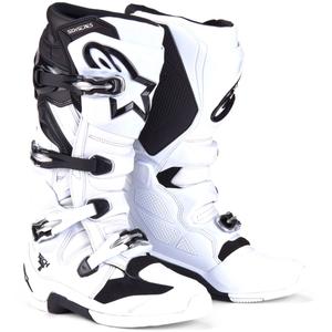 Alpinestars Tech 7 mootorratta saapad must-valge