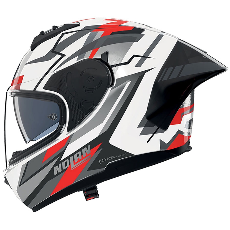 Täismaskiiver mootorrattale Nolan N60-6 Sport Corsa 356 valge-hall-must