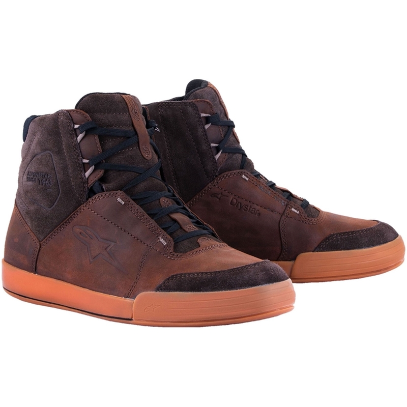 Alpinestars Chrome Crafted Drystar Brown kummist mootorratta saapad
