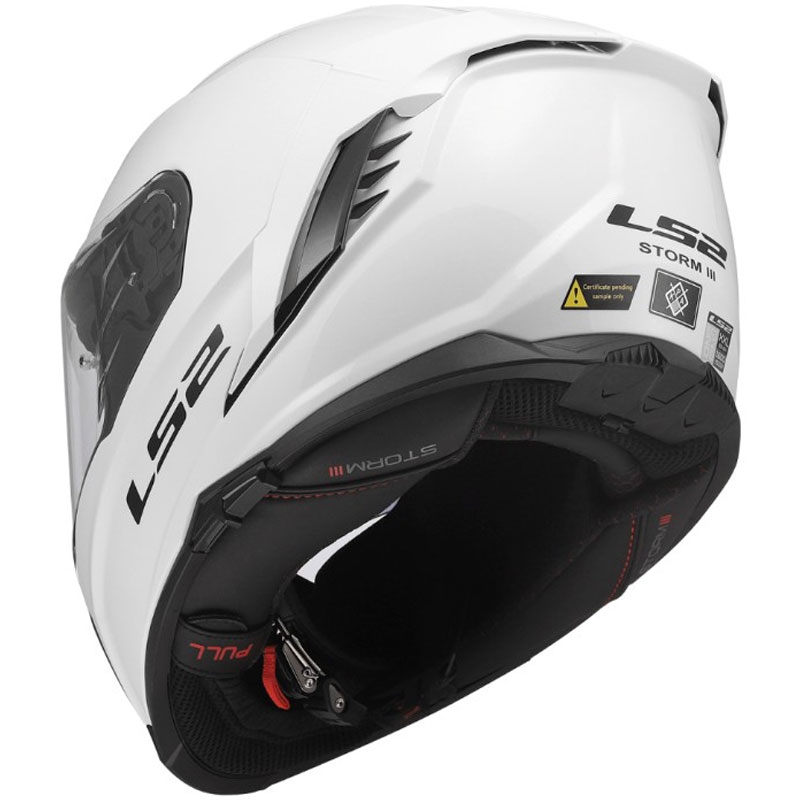 Täismaskiiver mootorrattale LS2 FF818 Storm III Solid läikiv valge